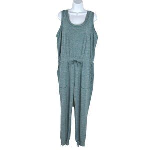 Duluth Armachillo Jogger Jumpsuit Womens Large Teal Sleeveless Stretch DR-1799